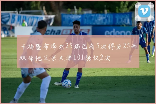 卡梅隆布泽尔25场已有5次得分25两双而他父亲大学101场仅2次